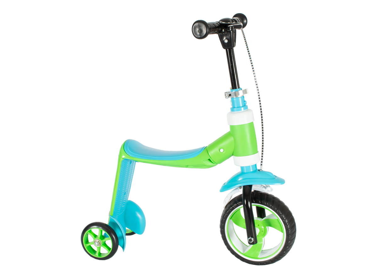 Trotinet-guralica 2 u 1 zeleno plavi