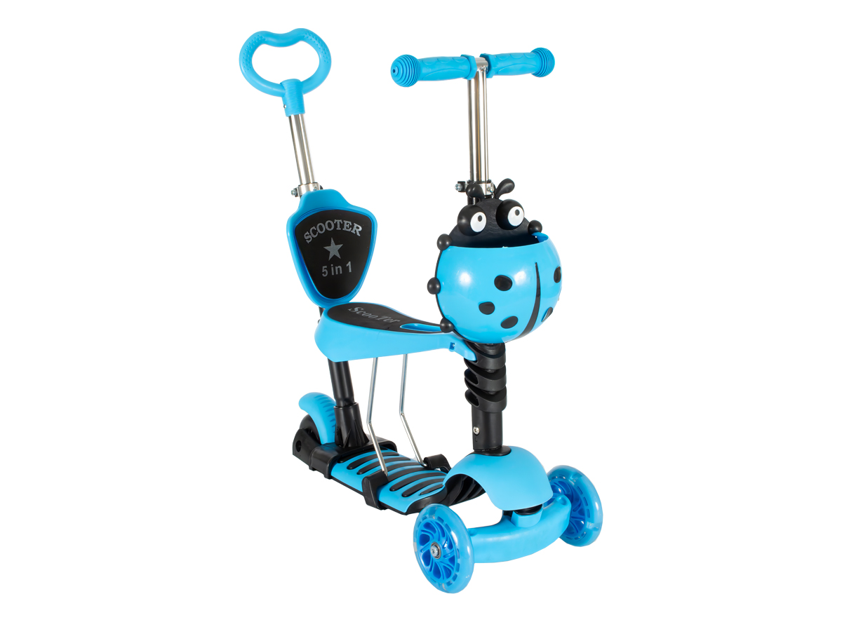 Trotinet deciji bubamara 5 u 1 plavi