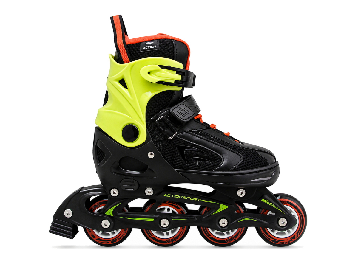 ROLER XS (29-32) CRNO NEON ZELENI ALU ABEC-5 PU TOČKIĆI
