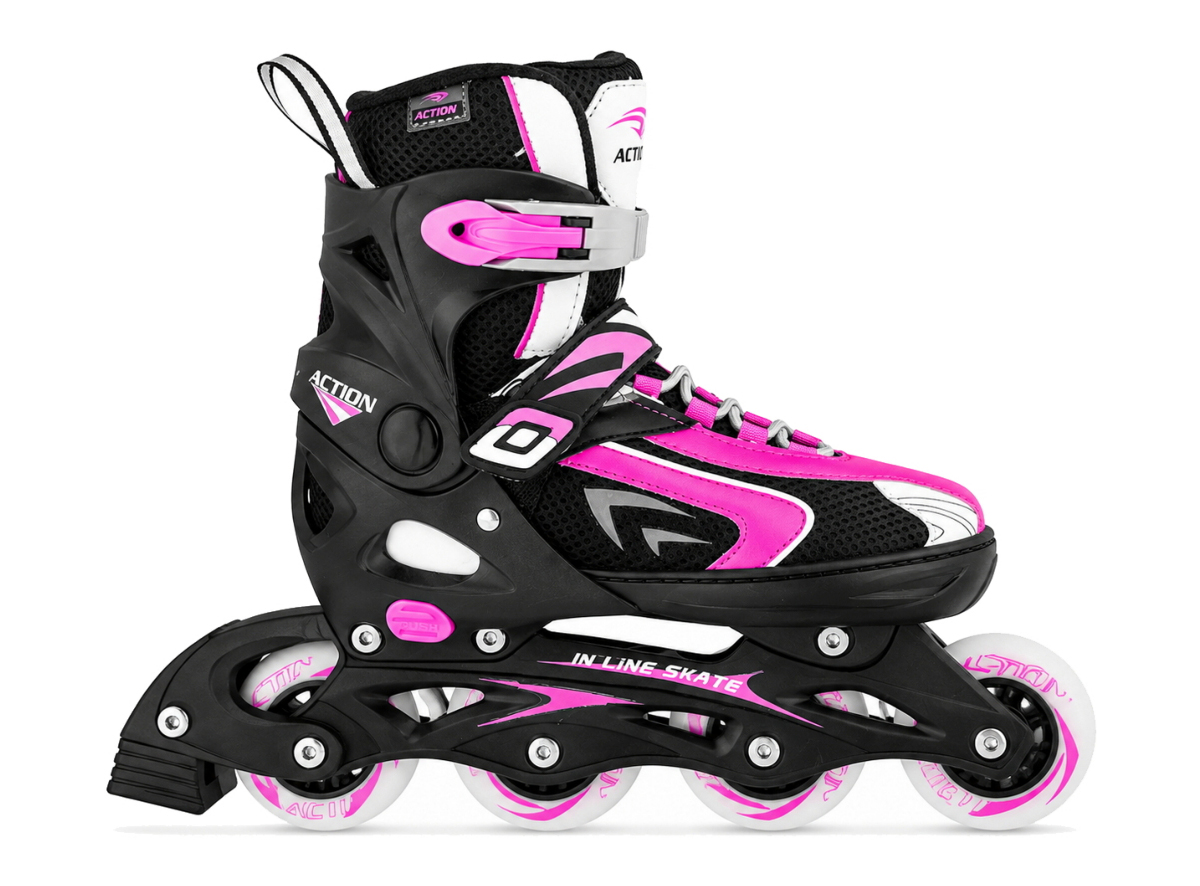 ROLER XS (29-32) CRNO ROZI PVC ŠINA ABEC-5