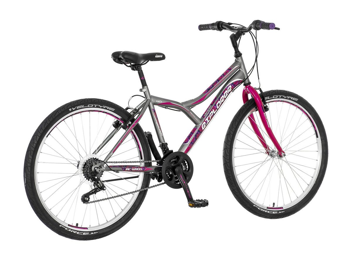 Daisy explorer bicikla sivo roza-spy264str