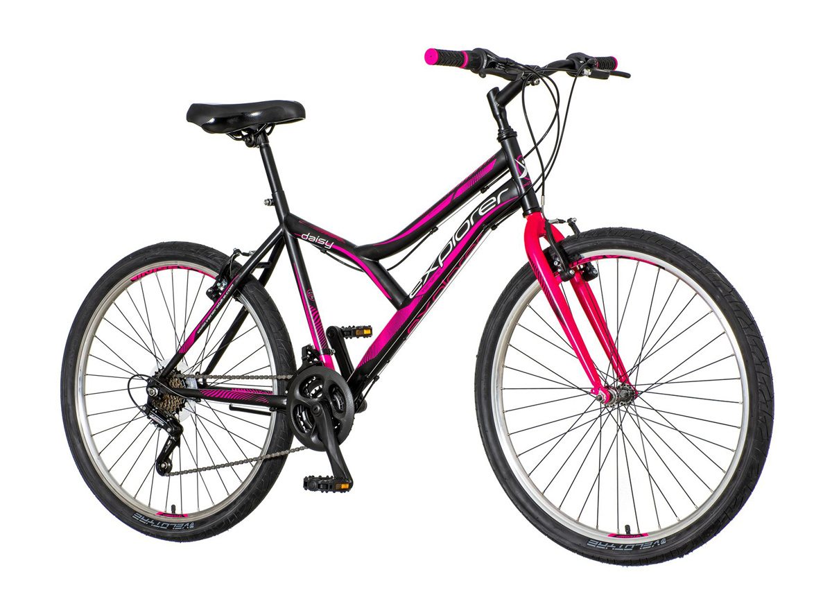 Mtb ženska bicikla explorer crno roza-spy263