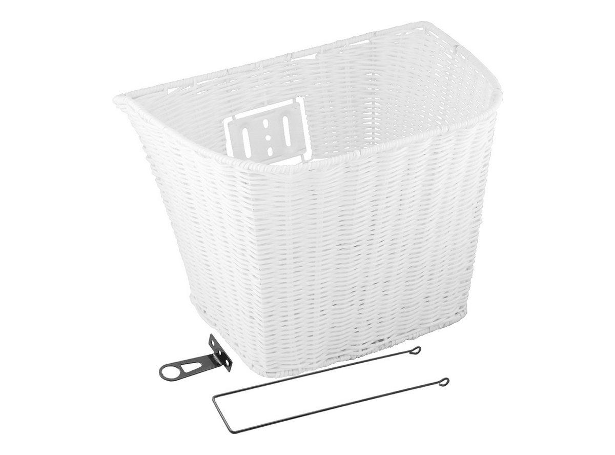 Korpa ratan pletena bele boje fashion univerzalna 1”-1.1/8”