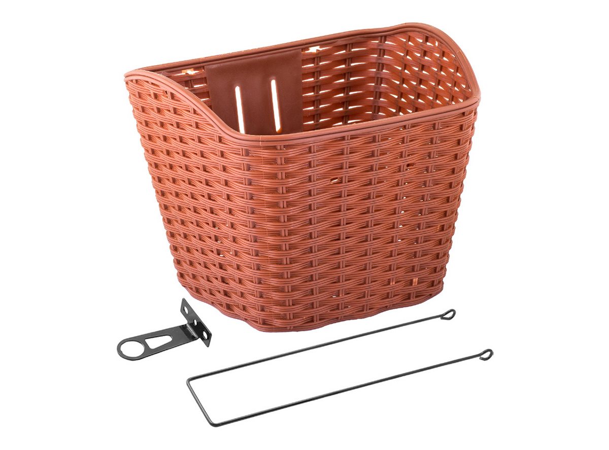 Korpa vensini pvc pletena imtacija braon sa držačima