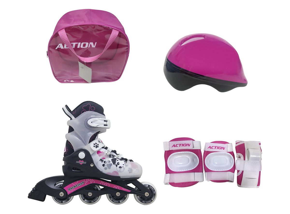 ROLER DEČIJI SET S (30-33) ROZI PVC ABEC-5