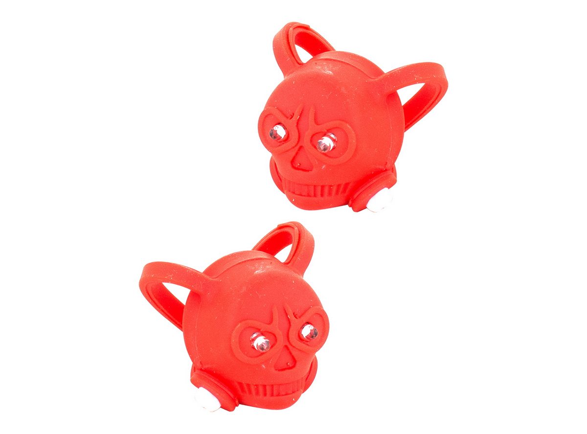 Treptači silikonski    skull (lobanja) crveni