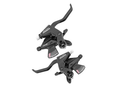 Ručice menjača i kočnica altus 3/8 brzina crne astm3102r8