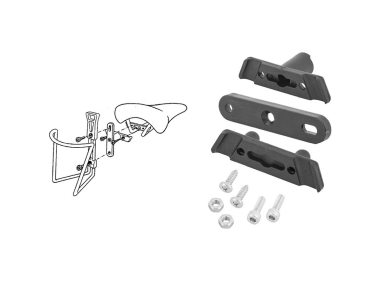 Adapter za montažu držača bidona ispod sedla crni