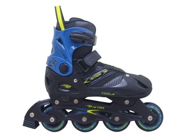 ROLER M (37-40) CRNO PLAVI PVC ABEC-5 PU TOČKIĆI