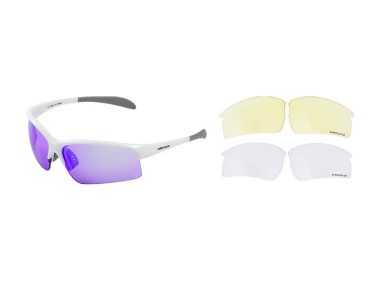 Venzo naočare u kutiji 100% uv 2 para stakala belo ljubičasto