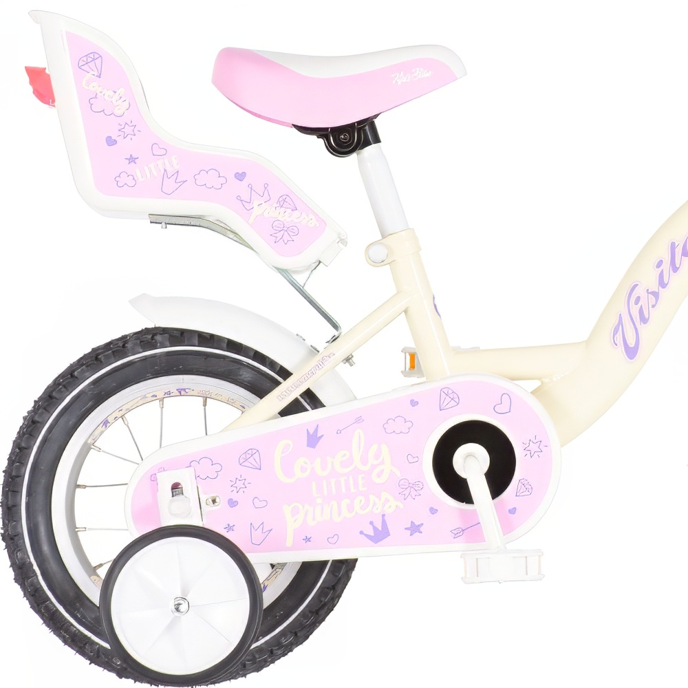 Bicikl Visitor Lovely little princess 12" belo roze
