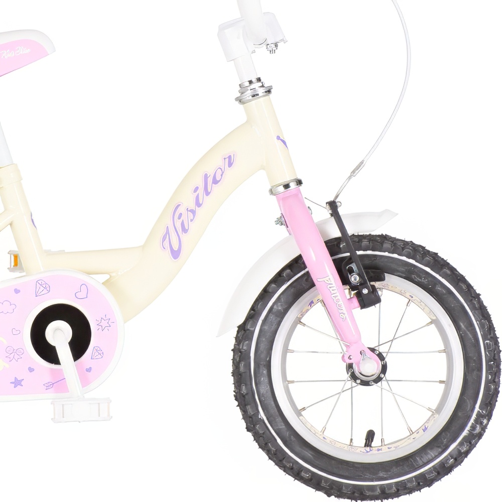Bicikl Visitor Lovely little princess 12" belo roze