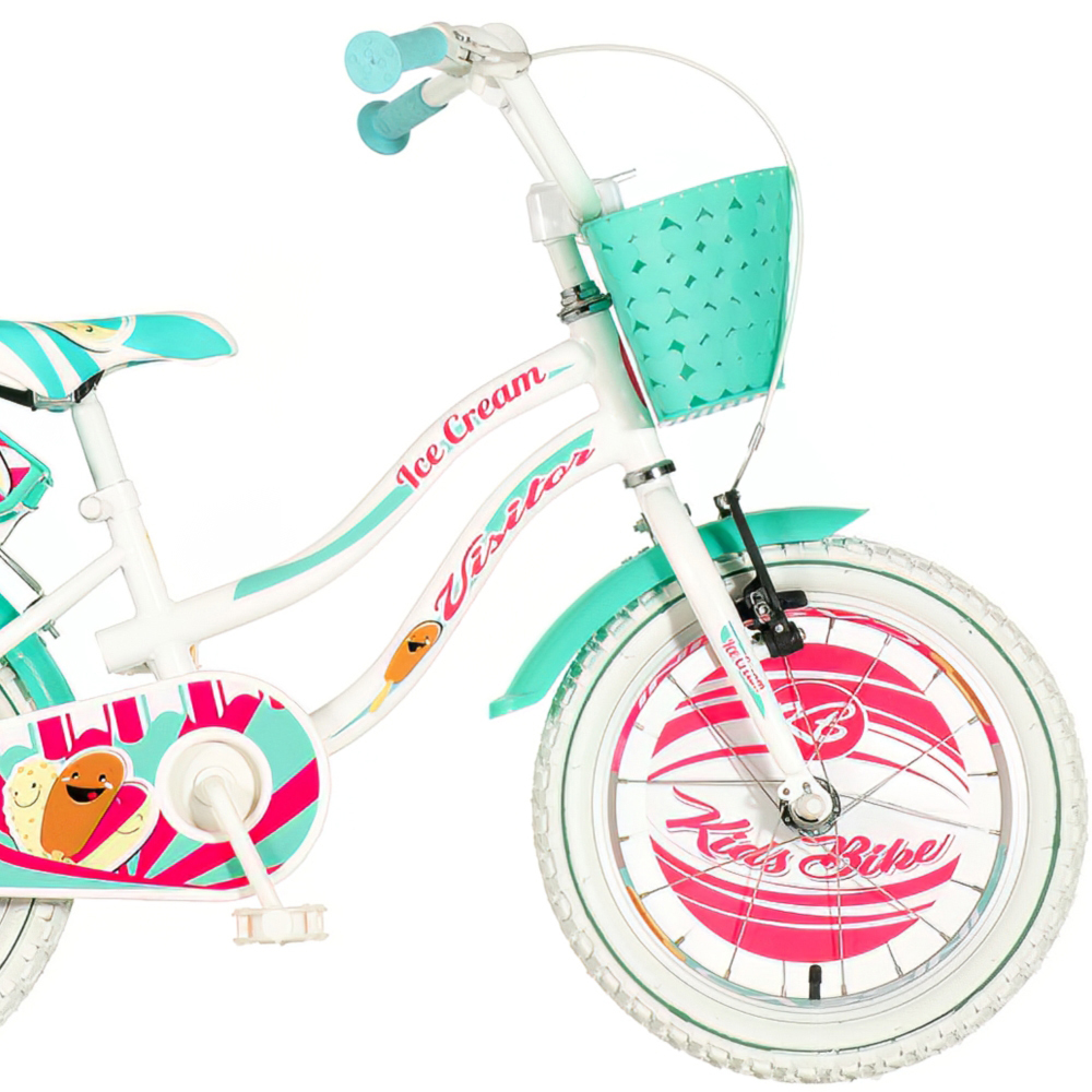 Bicikl Visitor Ice cream 16" belo tirkiz