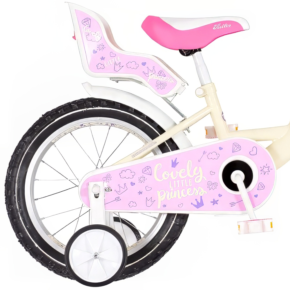 Bicikl Visitor Lovely little princess 16" belo roze