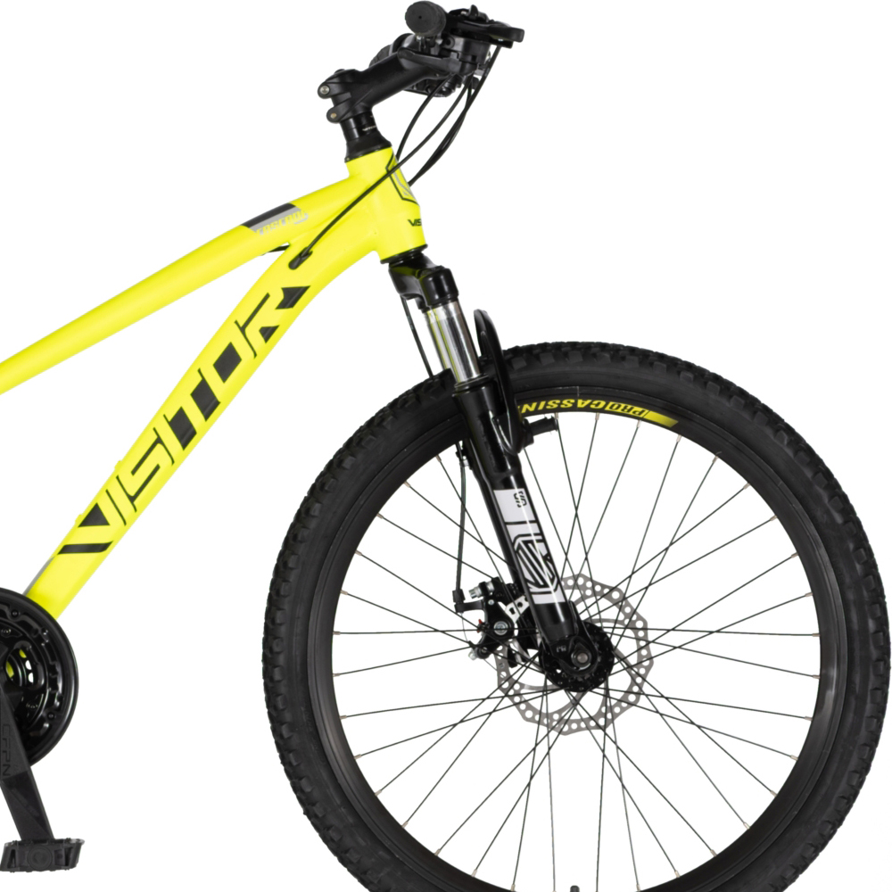 Bicikl Visitor Cascade 24" neon žuto crni