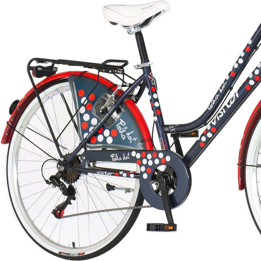 Visitor polka dot fashion bicikla plavo crvena-fam263s6