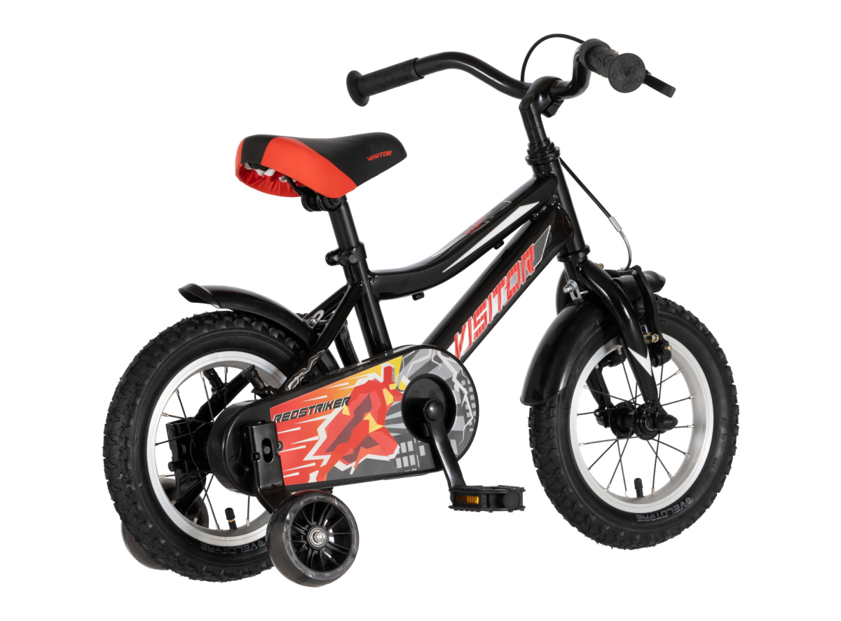 BICIKL KIDS VISITOR REDSTRIKER 12" 8" V-BRAKE  KONTRA 95-115CM (12") CRNO CRVENI