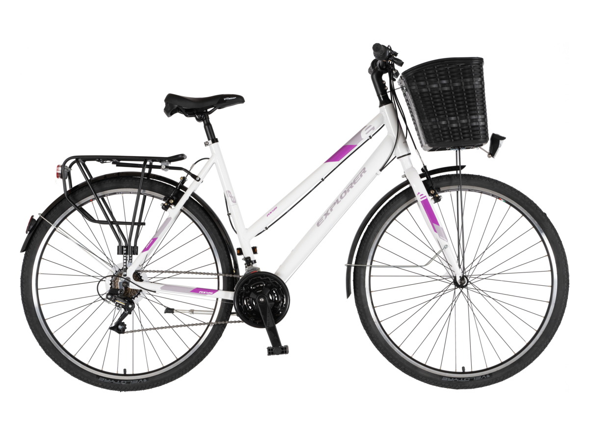 BICIKL TOUR EXPLORER AXYS LADY PRO 28" ALU 21" V-BRAKE  18 BRZINA 167-192CM (L/XL) BELO LJUBIČASTI P