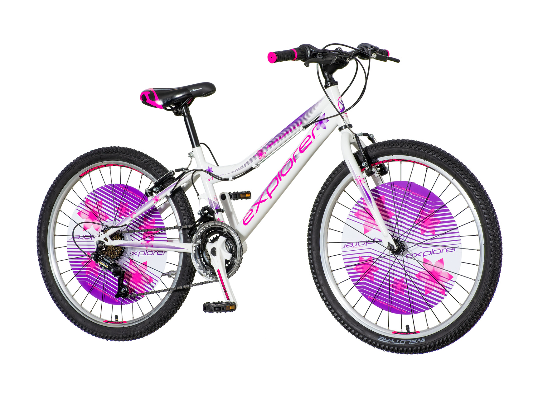 Belo roza magnito ženska dečija bicikla -mag244