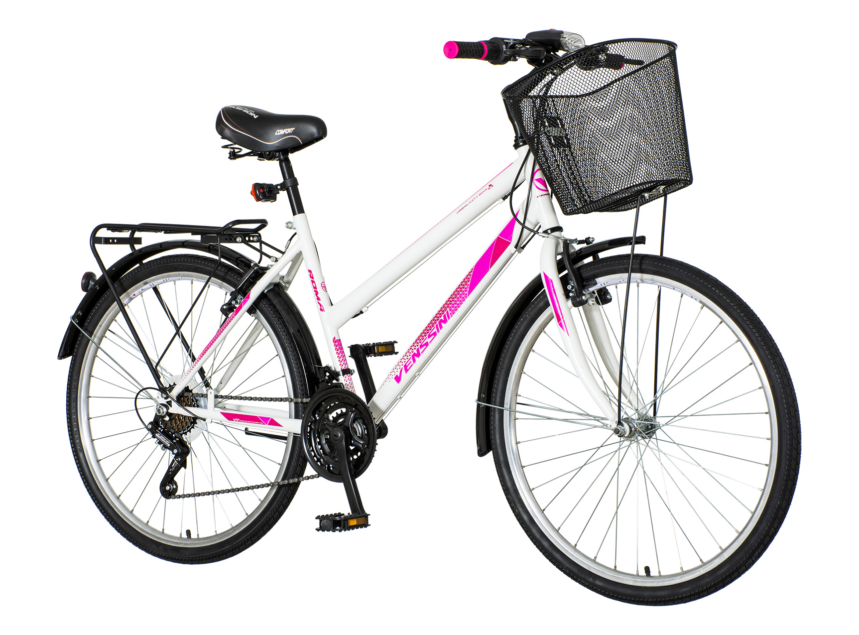 City bicikla venssini belo roza-rom266