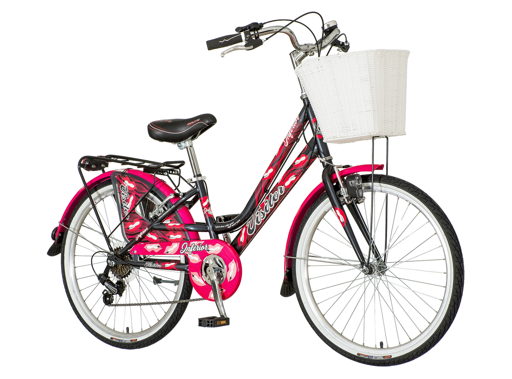 Crno roza inferior ženska bicikla -fas246s6