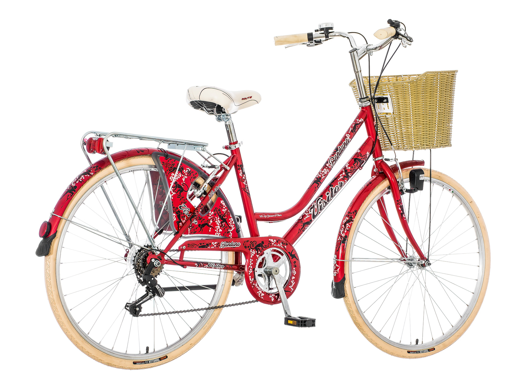 Crveno crna bandana ženska bicikla -fam269f
