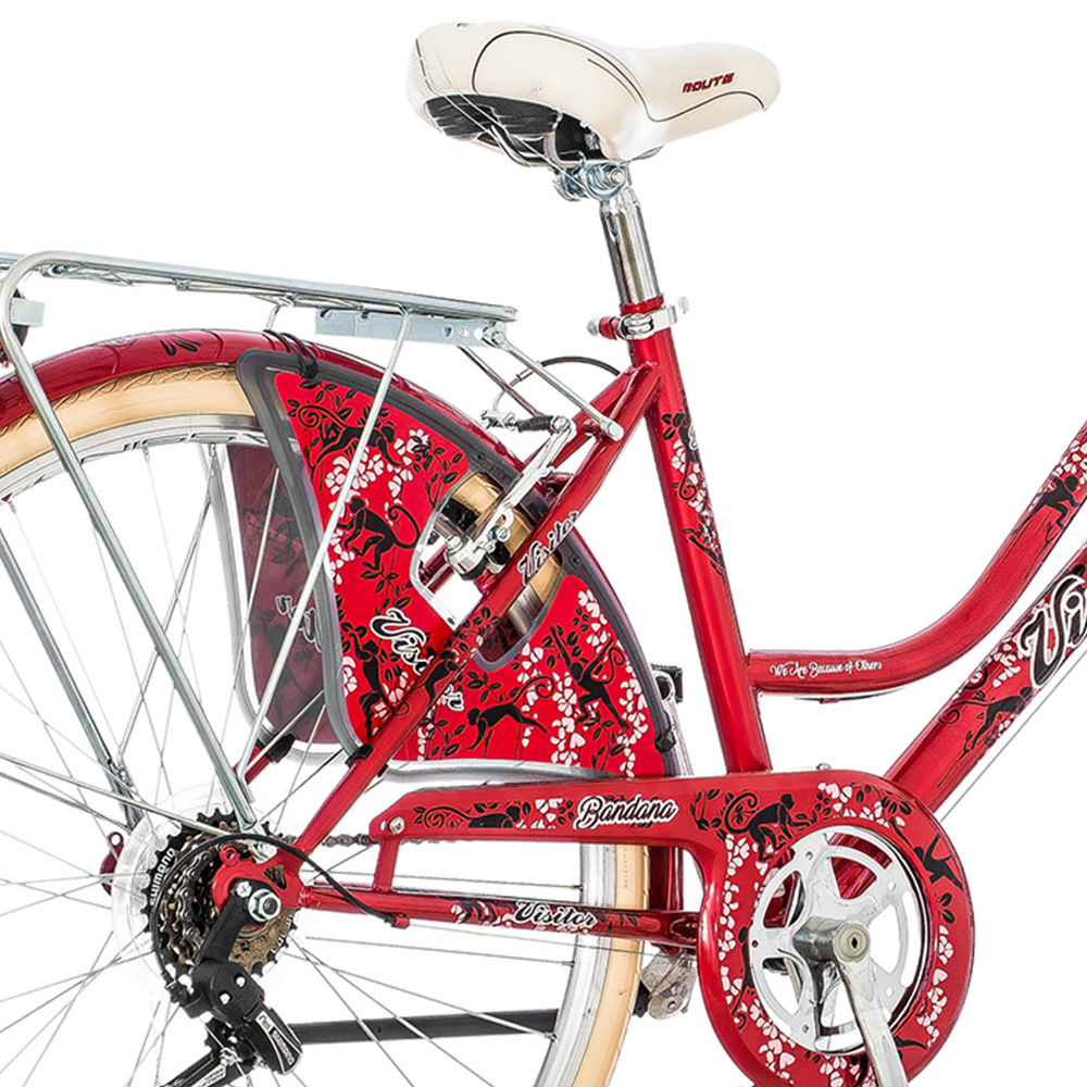 Crveno crna bandana ženska bicikla -fam269f