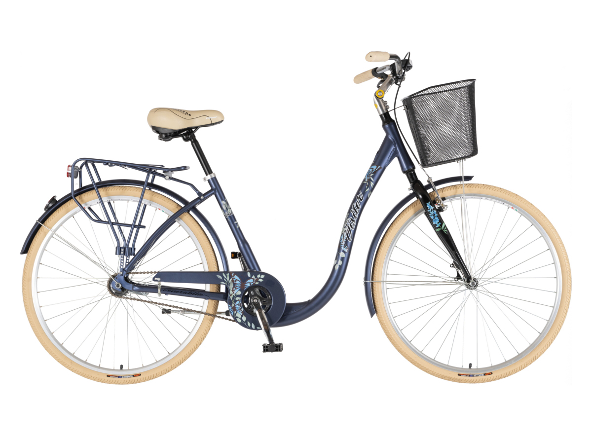 BICIKL FASHION VISITOR BUTTERFLY 28" ALU 18" V-BRAKE KONTRA QUANDA 155-178CM (S/M) PLAVI  POLU MAT