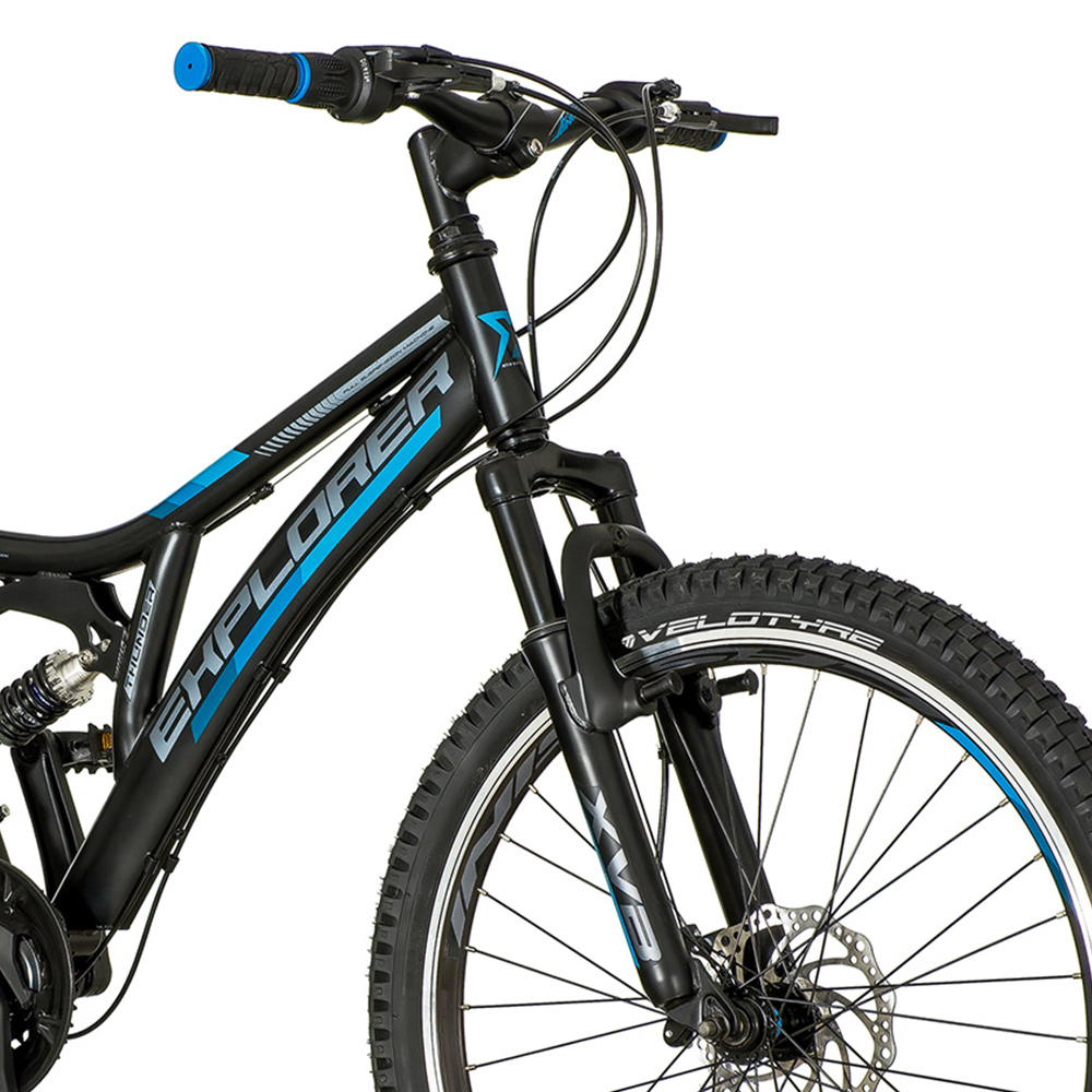 Full suspension bicikla explorer crno plava-tan246am