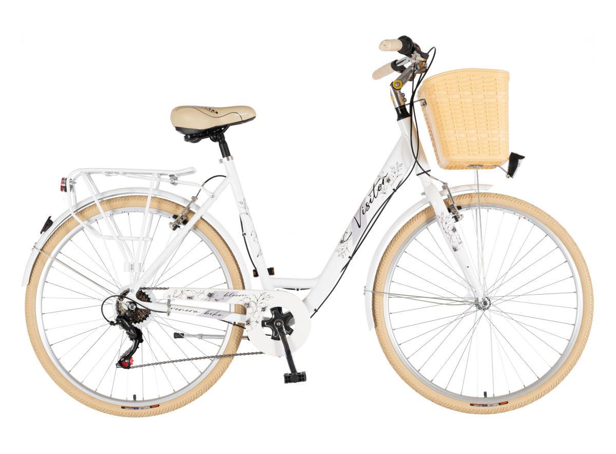 BICIKL FASHION VISITOR BLOOM 28" ALU 21" V-BRAKE  6 BRZINA 155-178CM (S/M) BELI PERLA