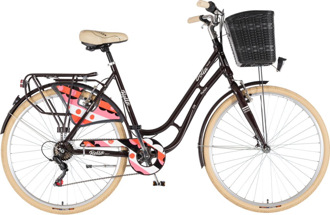BICIKL FASHION VISITOR BELLA ALU 28" ALU 21" V-BRAKE  6 BRZINA 155-178CM (S/M) BRAON PERLA UV SJAJ