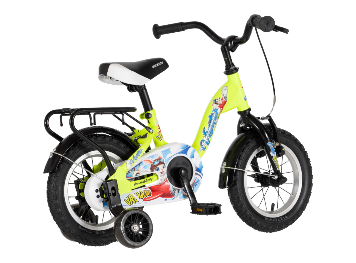 BICIKL KIDS VISITOR AVIATOR 12" 8" V-BRAKE  KONTRA 95-115CM (12") NEON ZELENI
