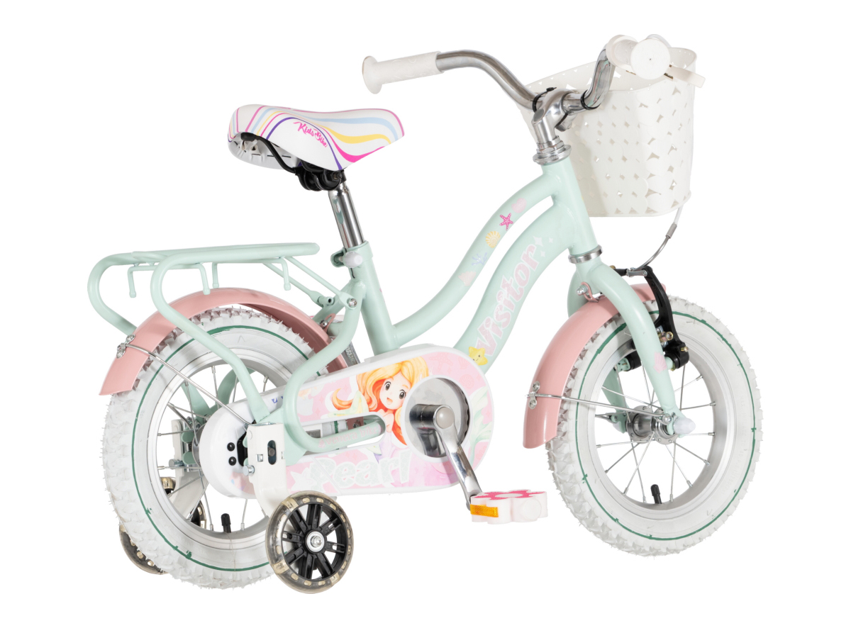 BICIKL KIDS VISITOR PEARL 12" 8" V-BRAKE  KONTRA 95-115CM (12") TIRKIZ
