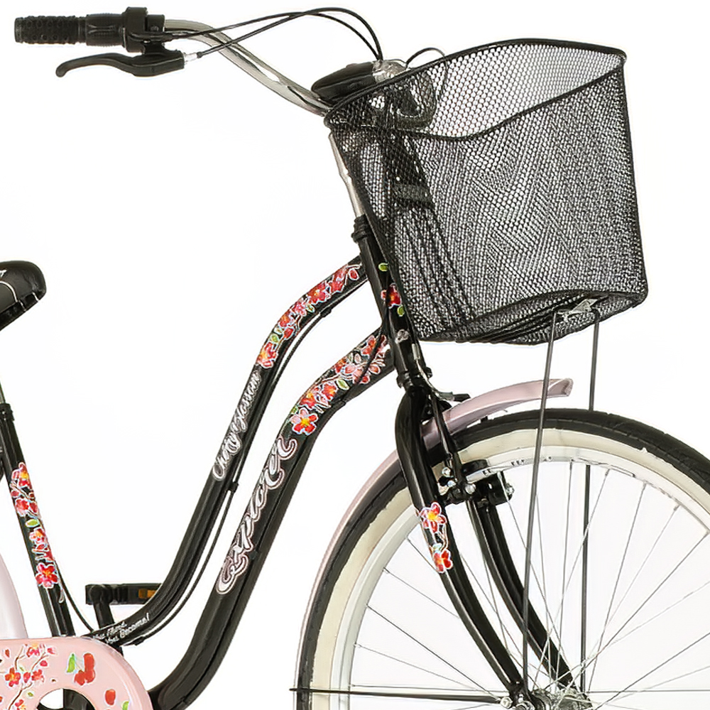 Explorer cherry blossom bicikla crno roza-lad261s6