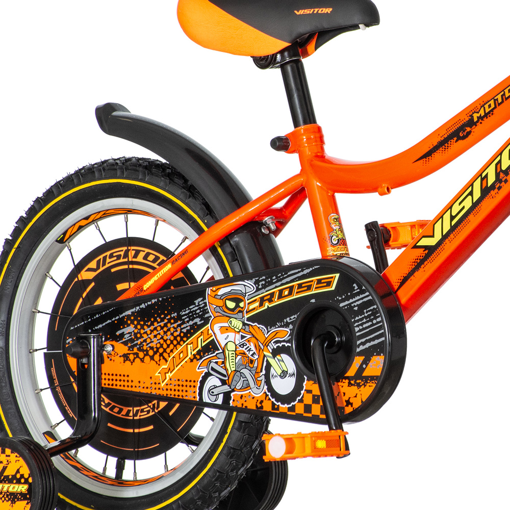 Narandžasta  moto cross muška dečija bicikla -mot161