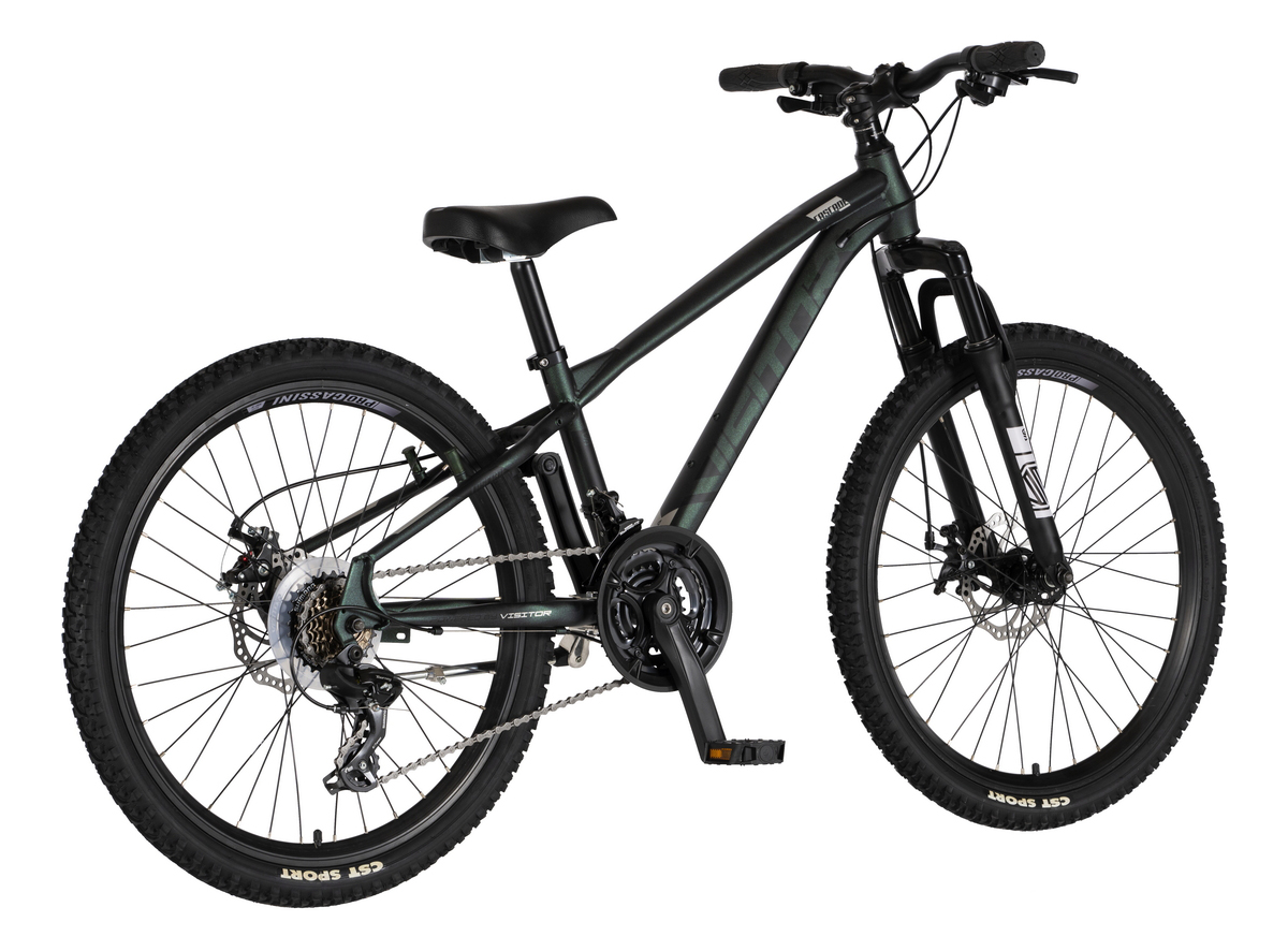 BICIKL JUNIOR 24 VISITOR CASCADE 24" AMORTIZER 12" DISK DUPLI 21 BRZINA 142-165CM (S) KAMELEON