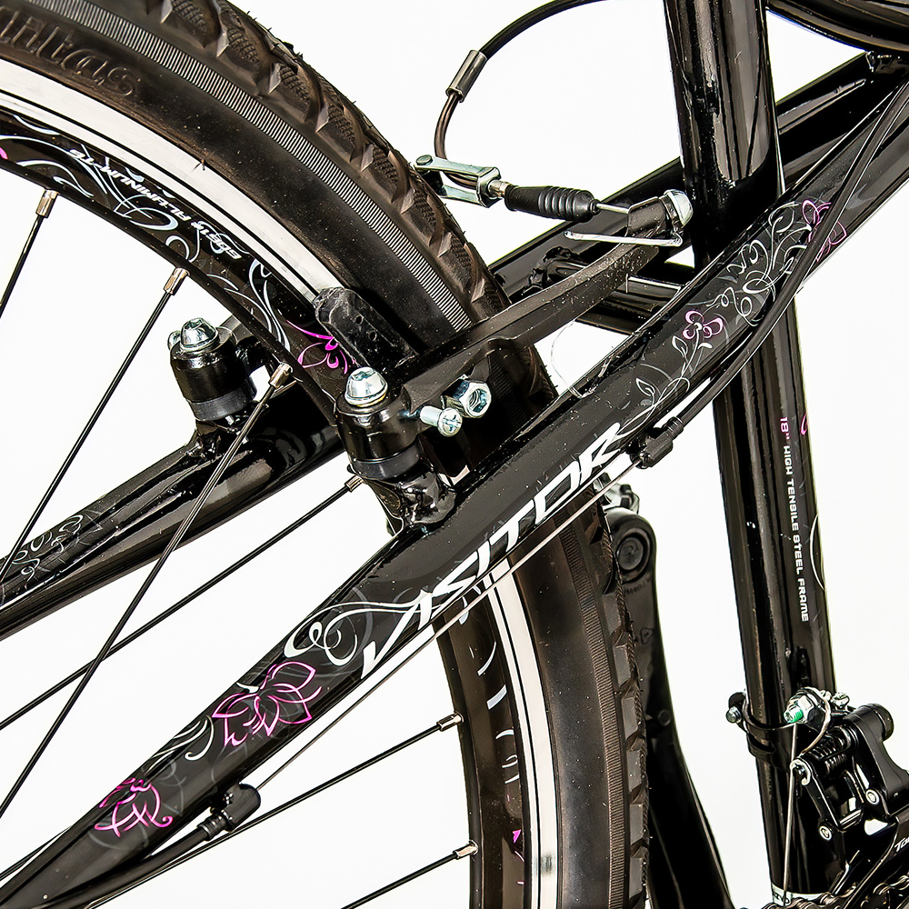 Visitor aurora mtb ženska bicikla crno roza-aur267