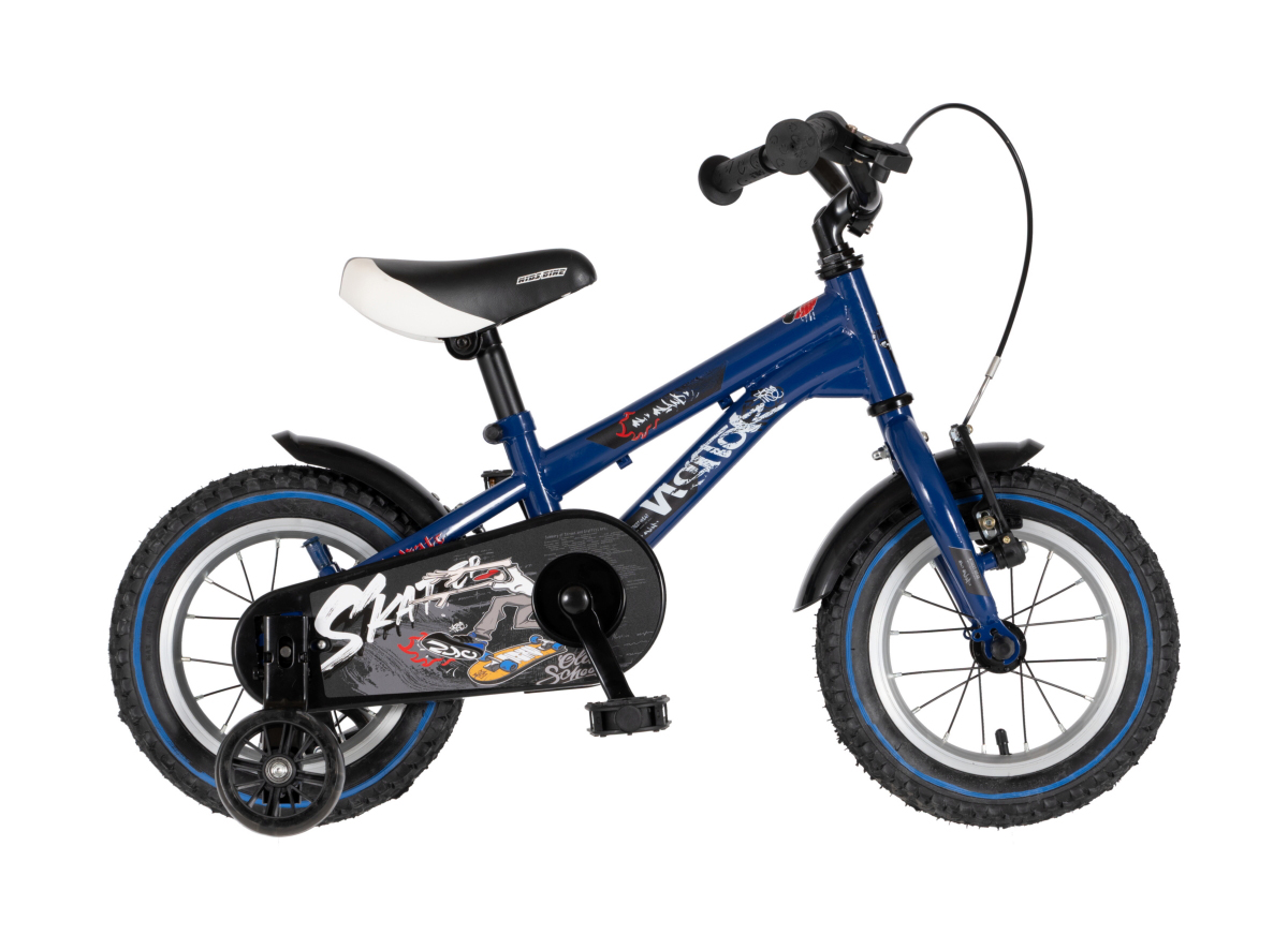 BICIKL KIDS VISITOR BEATSKATE 12" 8" V-BRAKE  KONTRA 95-115CM (12") SIVI  PERLA