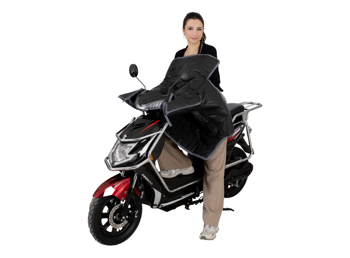 EB.JAKNA, VETROVKA CRNA, ZA VOŽNJU E-SKUTERA