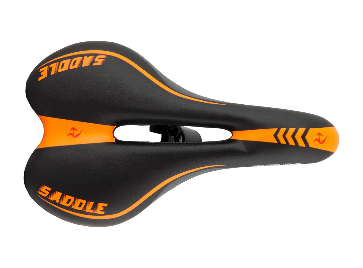 Sedište sa rupom za mtb bicikl Atlanta crno narandžasto
