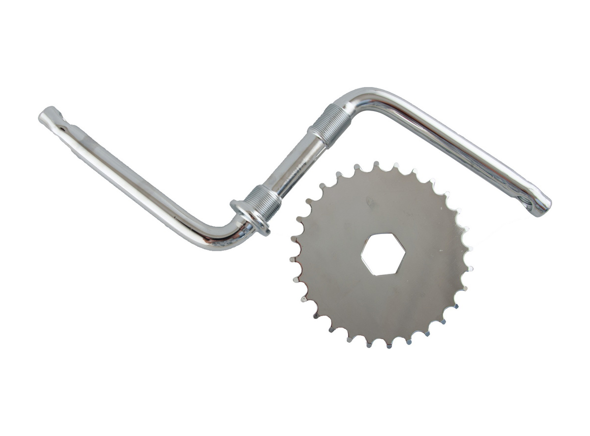 Srednji pogon “ z “ poluga i zupcanik za decije bic. vel 20” hrom ##