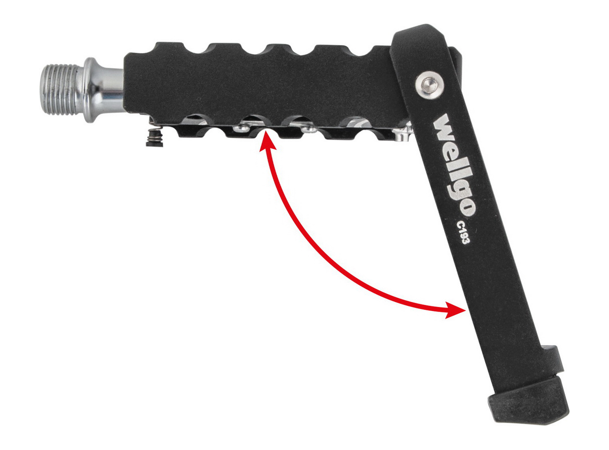 Pedala-nogar wellgo patent alu crna sa cnc obradom c193 tw