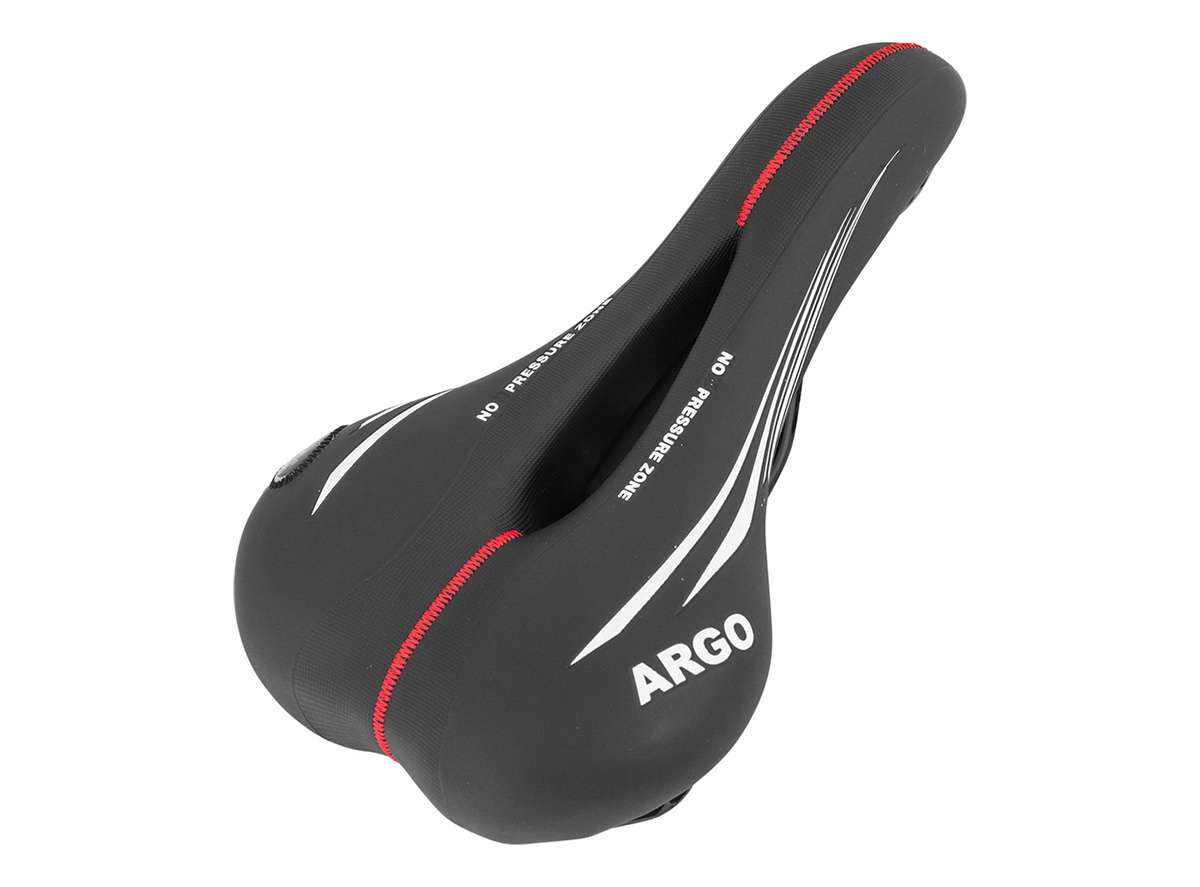 Sedlo mtb crno belo sa crvenim štepom (art.1370) argo