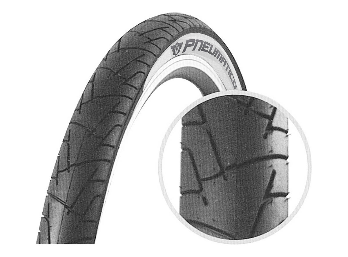 SP.26x1.95 (52-559) BLACK TIRE WITH WHITE WALL PNEUMATICO