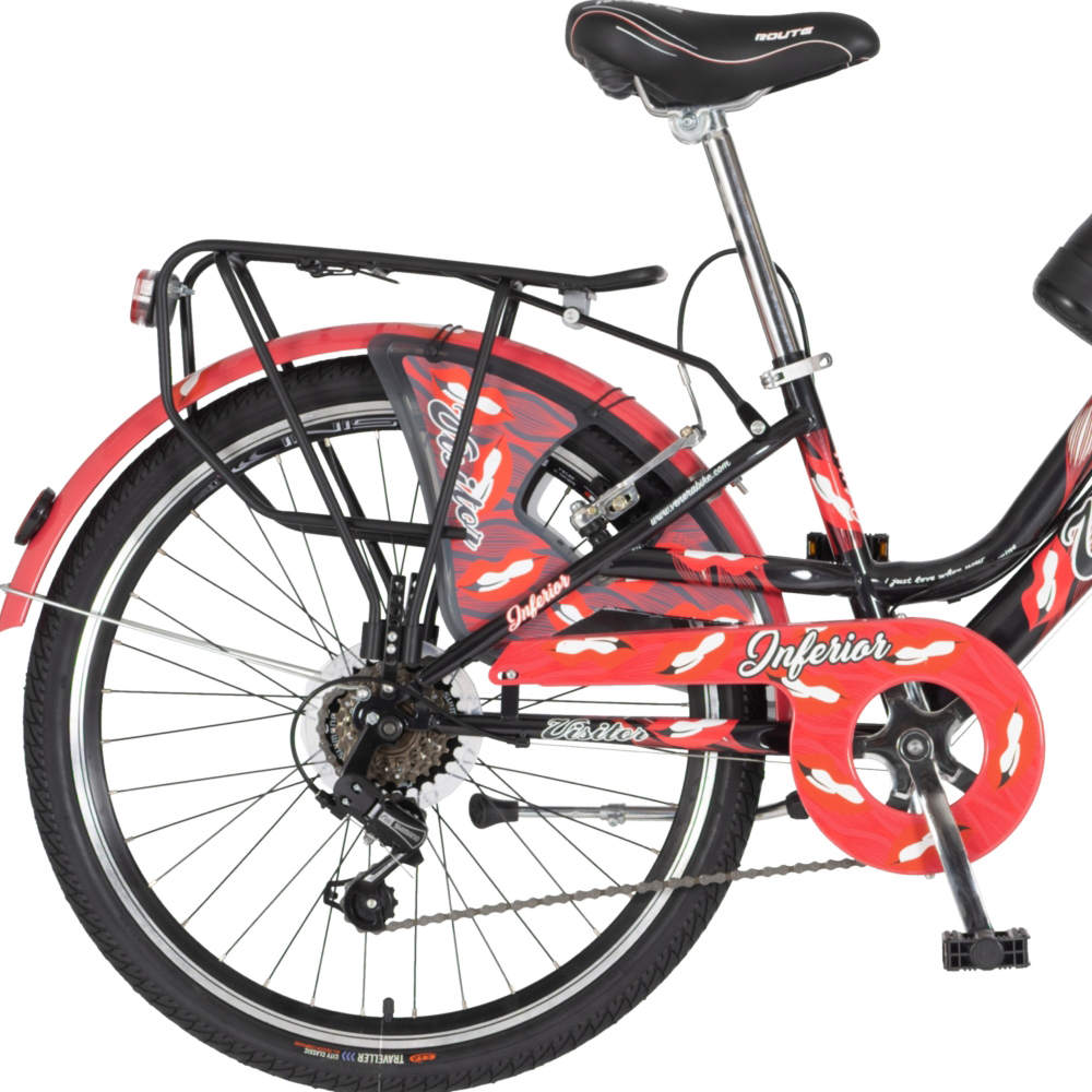 E-Bicikl Visitor Fashion Inferior 24" crno crveni