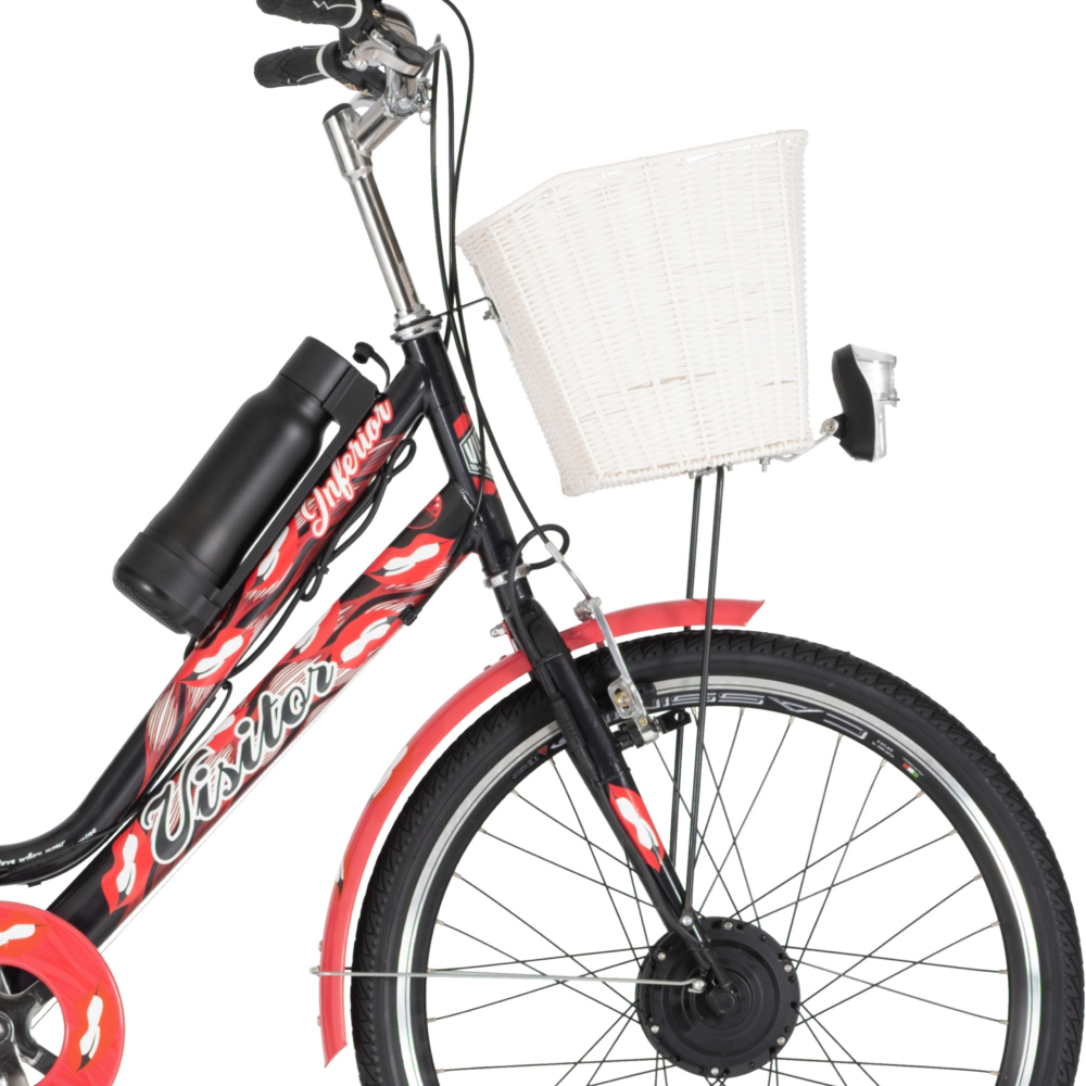 E-Bicikl Visitor Fashion Inferior 24" crno crveni