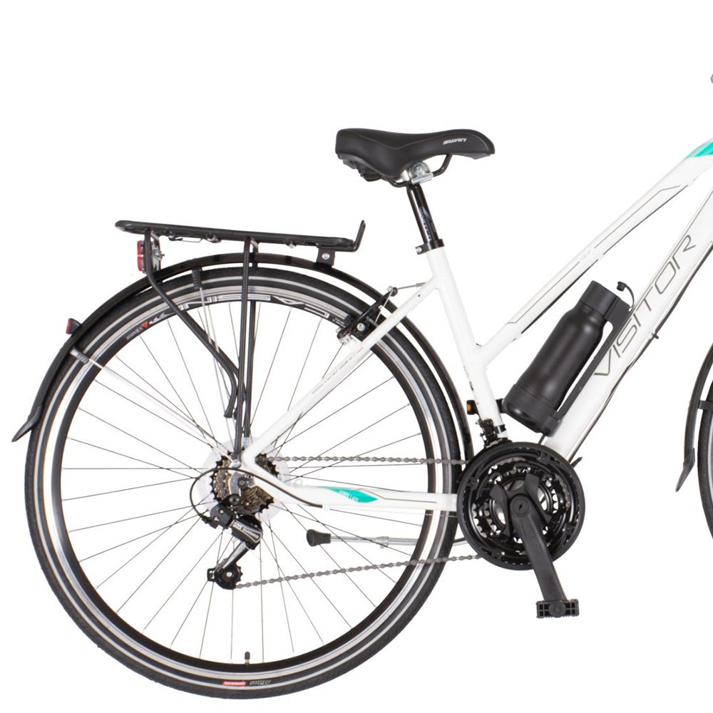 E-bicikl VisitorTouring cross bicikla belo siva