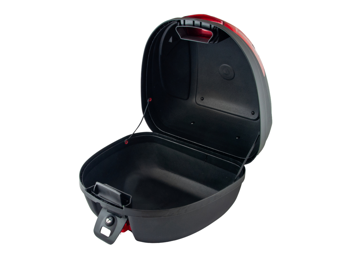 Kofer za motor zadnji crni sa reflektorom i naslonom 30L 41X41X34CM