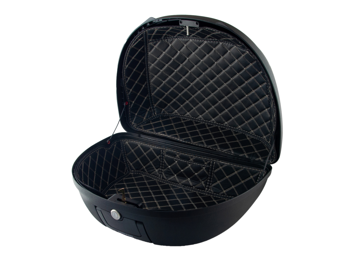 Kofer za motor zadnji crni sa reflektorom i naslonom 38L 59X46.5X33.5CM