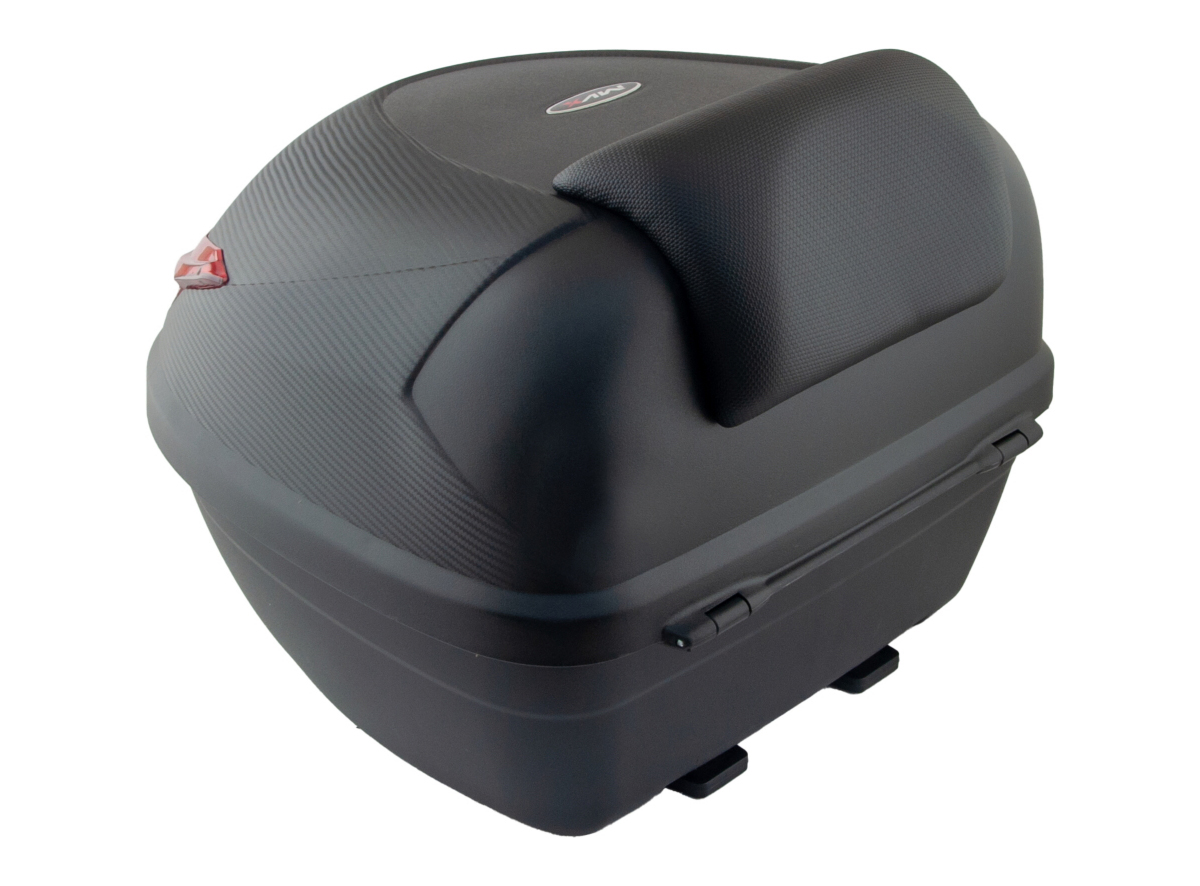 Kofer za motor zadnji crni sa reflektorom i naslonom 34L 42X40X31.5CM